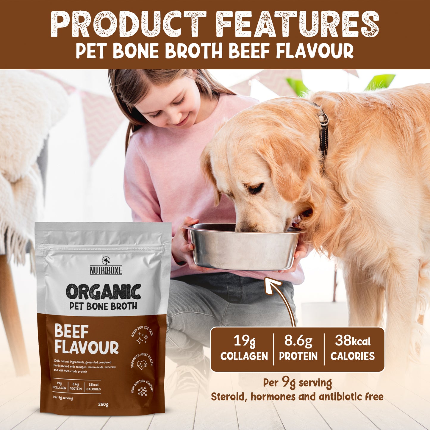 Bone Broth For Pets Beef Flavour