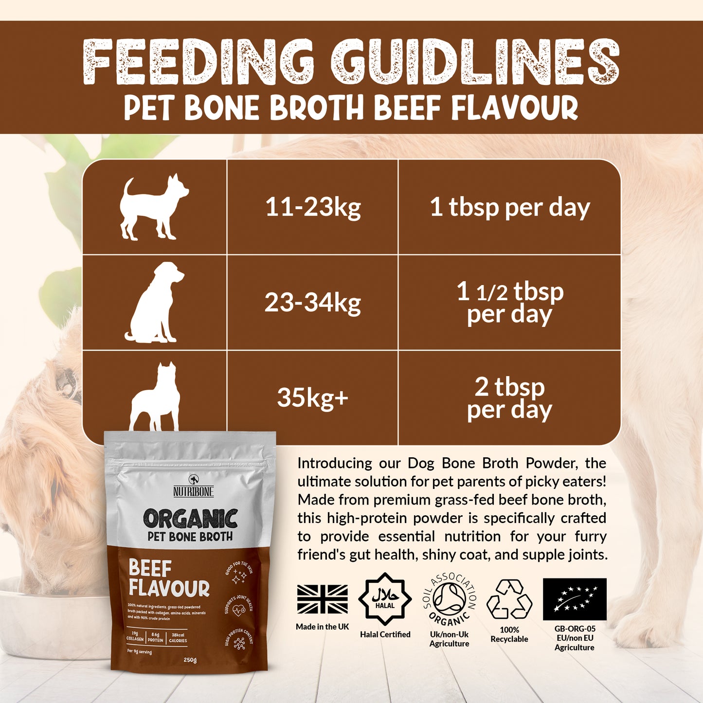 Bone Broth For Pets Beef Flavour