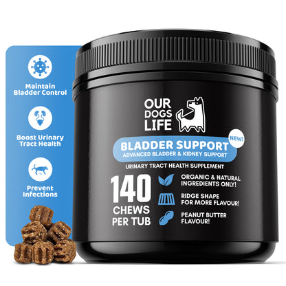 Bladder Support Chews for Dogs (140 Chews per Tub)