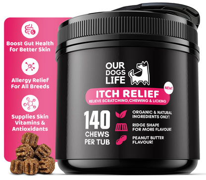 Itch Relief Dog Chews (140 Chews Per Tub)