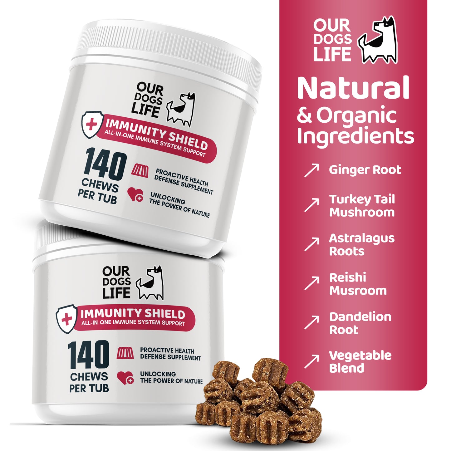 Immunity Shield Chews (140 Chews Per Tub)