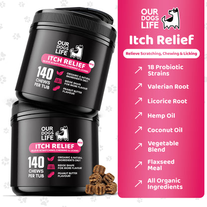 Itch Relief Dog Chews (140 Chews Per Tub)
