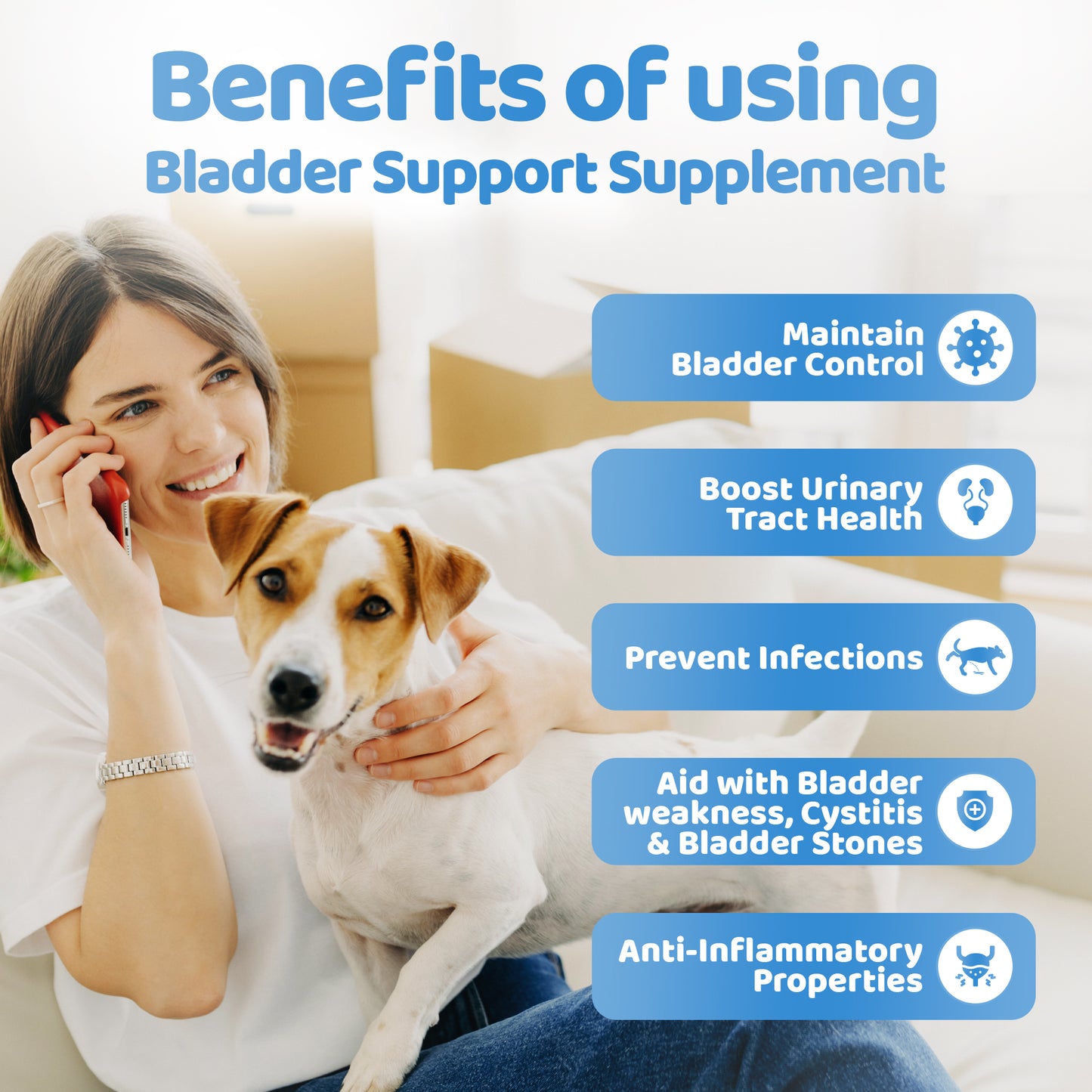Bladder Support Chews for Dogs (140 Chews per Tub)