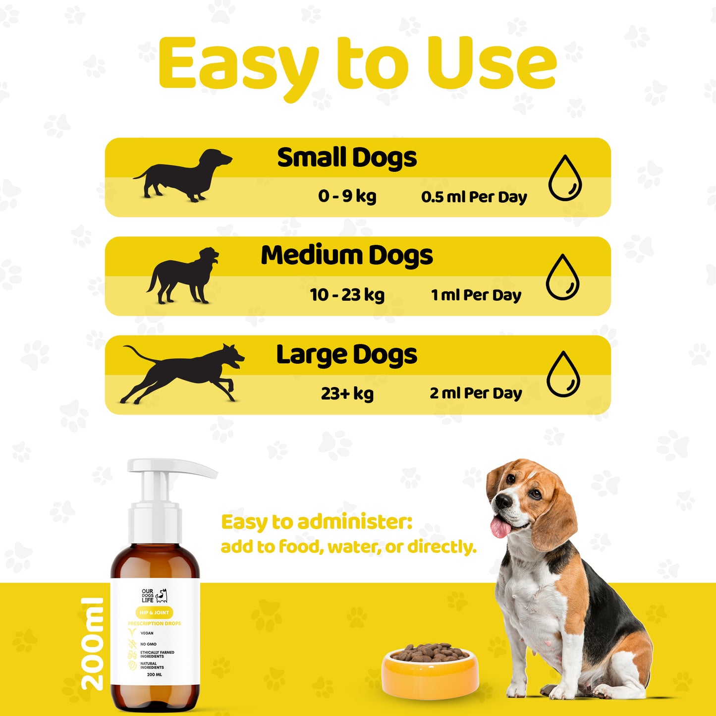 Joint & Hip Supplement Drops for Dogs