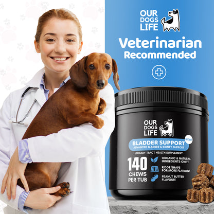 Bladder Support Chews for Dogs (140 Chews per Tub)